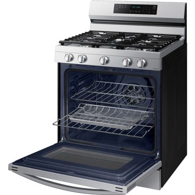 Alt View Zoom 18. Samsung - 6.0 Cu. Ft. Freestanding Gas Convection+ Range with WiFi and No-Preheat Air Fry - Stainless steel