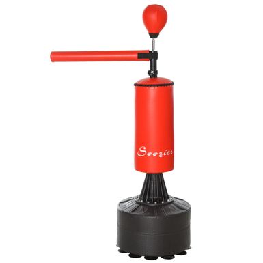 image of Soozier Freestanding Boxing Punch Bag Stand - Black, Red - Other Equipment - Assembly Required with sku:zlrnunb71oeyy0bpnfmyvastd8mu7mbs-overstock