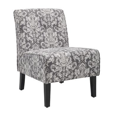 image of Charlene Accent Chair Gray Damask with sku:lfxs1575-linon
