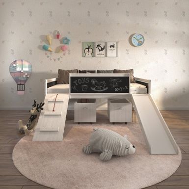 image of Taylor & Olive Gardenia White Wash Twin Low-loft Bed - Twin Loft - Bed with Toy Boxes with sku:tb0fhdqv8jdg5lau1aucwgstd8mu7mbs-don-ovr
