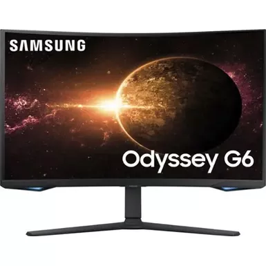 image of Samsung - Odyssey G65D 32” 1000R Curved QHD IPS 240Hz 1ms FreeSync Premium Pro Smart Gaming Monitor with HDR600(DisplayPort, HDMI) - Black with sku:bb22296265-bestbuy