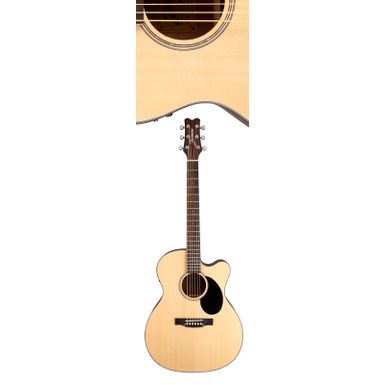 image of Jasmine JO-36CE Cutaway Orchestra Acoustic Electric Guitar. Natural with sku:jas--jo36cenat-guitarfactory