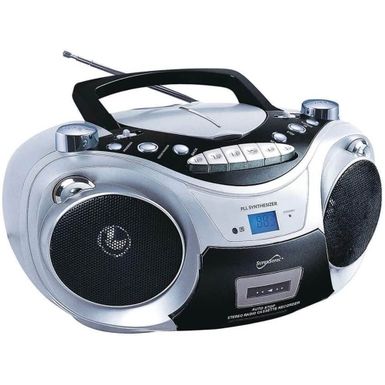 image of Supersonic Portable Bluetooth Audio System - Silver with sku:sc739btslv-electronicexpress