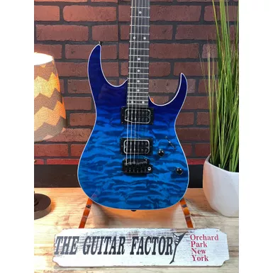 image of Ibanez GRG120QASPBGD GIO RG Electric Guitar Blue Gradation TGF11 with sku:iba-grg120qaspbgd-b1-guitarfactory