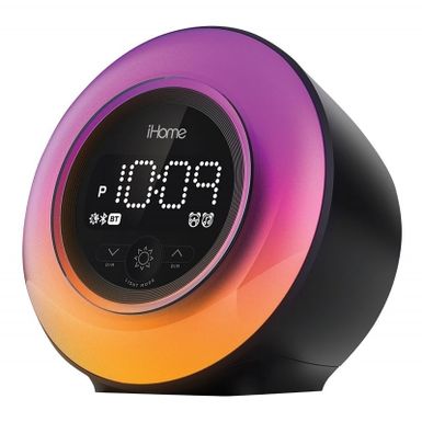 image of iHome Powerclock Glow Color Changing Bluetooth Alarm Clock with sku:ibt295-ibt295-abt