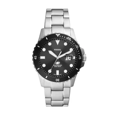 image of Fossil - Men's Fossil Blue Silver-Tone Stainless Steel Watch Black Dial with sku:fs6032-powersales