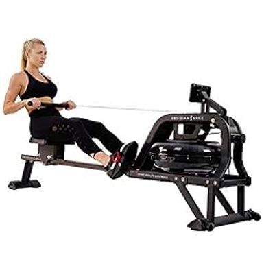 image of Sunny Health & Fitness Smart Obsidian Surge 500 m Water Rowing Machine with sku:b075mb7dm8-amazon