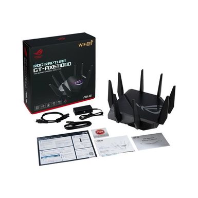 image of ASUS - GT-AXE11000 Tri-band WiFi 6E (802.11ax) Gaming Router with sku:b08rwbpbbr-asu-amz