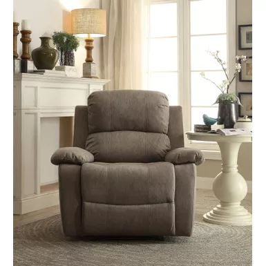 ACME Bina Motion Recliner, Gray Polished Microfiber