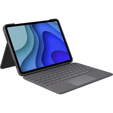 image of Logitech - Folio Touch Keyboard Folio for Apple iPad Pro 11" (1st, 2nd, 3rd & 4th Gen) with Precision Trackpad - Graphite with sku:bb21616980-bestbuy