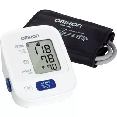 image of Omron - 3 Series - Automatic Upper Arm Blood Pressure Monitor - Black/White with sku:bb21315002-bestbuy