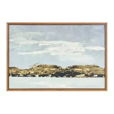 image of Foggy Morning Abstract Landscape Framed Canvas Wall Art with sku:mt95c-0025-olliix