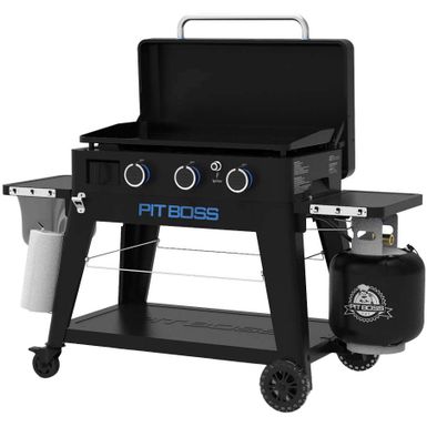 image of Pit Boss - Ultimate Outdoor Gas 3-Burner Griddle - Black with sku:bb22004157-6494857-bestbuy-pitboss