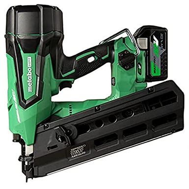 image of Metabo HPT 36V MultiVolt Cordless Framing Nailer | Uses 21 Degree Full Round Head Plastic Strip Nails | Includes Battery and Charger | NR3690DR with sku:b097s91m47-amazon