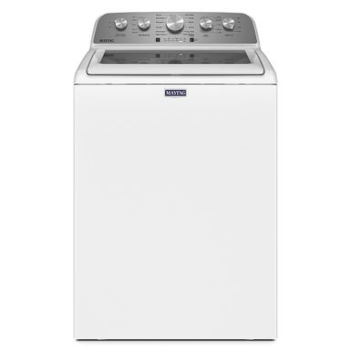 image of Maytag - 4.8 Cu. Ft. High Efficiency Top Load Washer with Extra Power Button - White with sku:bb22053252-bestbuy