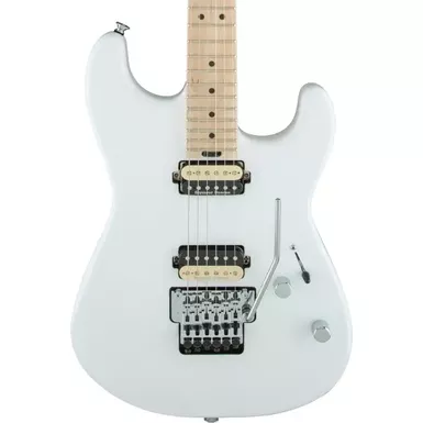 image of Charvel Pro-Mod San Dimas Style 1 HH FR Electric Guitar. Maple FB, Snow White with sku:cha-2966002576-guitarfactory