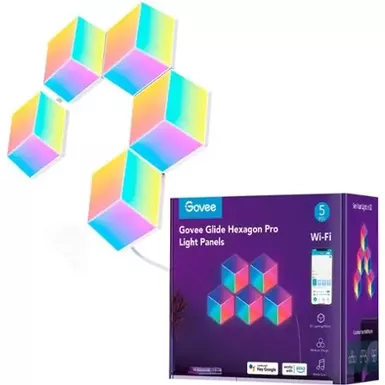 image of Govee - Glide Hexa Pro Light Panels 5pcs Offline - Multi with sku:bb22094994-bestbuy