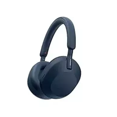 image of Sony - WH1000XM5 Wireless Noise-Canceling Over-the-Ear Headphones - Blue with sku:bb22114608-bestbuy