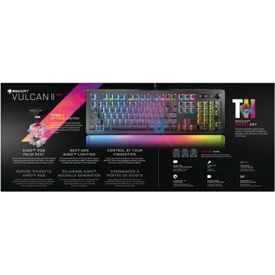 Alt View Zoom 20. ROCCAT - Vulcan II Max Full-size Wired Keyboard with Optical Titan Switch, RGB Lighting, Aluminum Top Plate and Palm Rest 