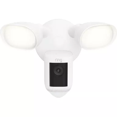 image of Ring - Floodlight Cam Wired Pro Outdoor Wi-Fi 1080p Surveillance Camera - White with sku:bb21727262-bestbuy