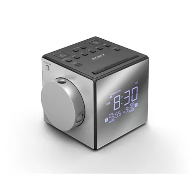 Sony - AM/FM Dual-Alarm Clock Radio - Black/Silver