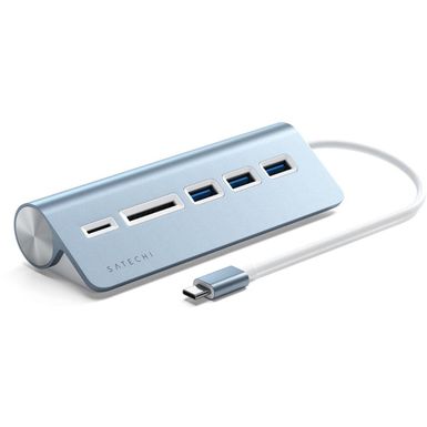 image of Satechi 5-In-1 USB Type-C Combo Hub for Desktop, Blue with sku:satsttchcrb-adorama