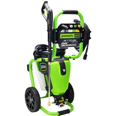 Greenworks - Pro Electric Pressure Washer up to 3000 PSI at 1.1 GPM - Green