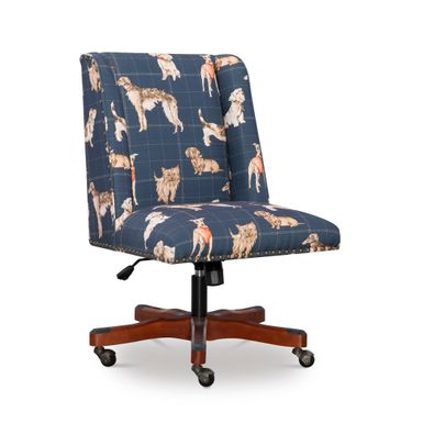 image of Delafield Office Chair Navy Dog with sku:lfxs1415-linon