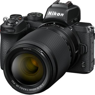 Angle Zoom. Nikon - Z50 Mirrorless Camera Two Lens Kit with NIKKOR Z DX 16-50mm f/3.5-6.3 VR and NIKKOR Z DX 50-250mm f/4.5-6.3 VR Lenses - 
