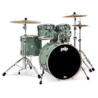 image of Pacific Drums & Percussion Drum Set Concept Maple 5-Piece, Satin Seafoam Shell Pack (PDCM2215SF) with sku:b0865l86xc-amazon