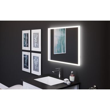 image of Smart Lisa Voice Activated LED Decorative Bedroom and Vanity Mirror - 36" x 30" with sku:tsmgs2_gat_g8od1qxwbgastd8mu7mbs-cas-ovr