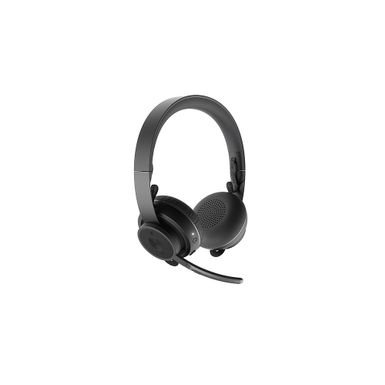 Front Zoom. Logitech - Zone Wireless Bluetooth Headset for Microsoft Teams - Black