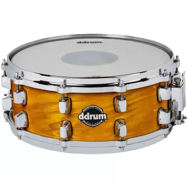 image of ddrum Dominion 5.5x14 Snare Drum. Gloss Natural with sku:ddr-dmashsd5.5x14gn-guitarfactory