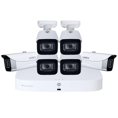 image of Lorex 4K Ultra HD 8-Channel 2TB Wired NVR Security System with 6x E841CA-E 4K IP Bullet Cameras with sku:lrxn84382ca6-adorama