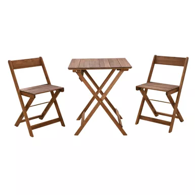 image of Marise Brown Three Piece Square Table Set with sku:lfxs1054-linon