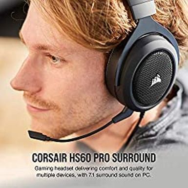 CORSAIR - HS60 PRO SURROUND Wired Stereo Gaming Headset - Carbon