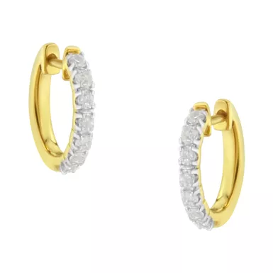 10K Yellow Gold Diamond 1/2 ct TDW Diamond Huggy Earring(I-J, I2-I3)