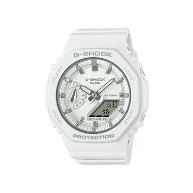 G-Shock - Ladies Compact G-Shock Carbon Core Analog/Digital White Watch White Dial