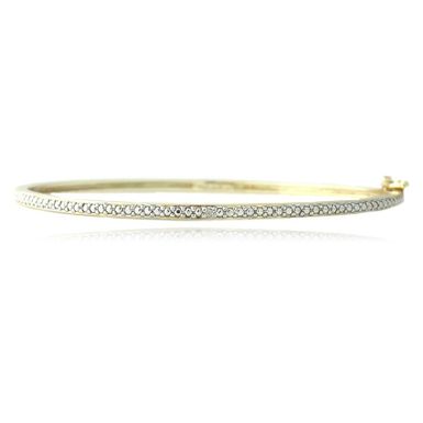 image of DB Designs Gold over Sterling Silver Diamond Accent Bangle Bracelet - Yellow with sku:bxcx9oyrsi4pwwyxmswwtq--ovr