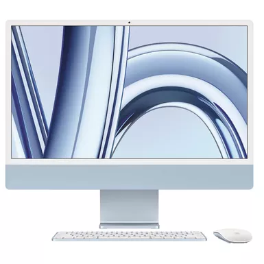 image of Apple - iMac 24" All-in-One - M3 chip - 8GB Memory - 256GB (Latest Model) - Blue with sku:bb22093751-bestbuy
