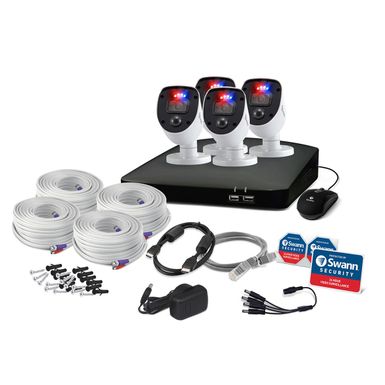 image of Swann DVR-4680 8-Channel Full HD 1TB Security System with 4x PRO-1080SL Enforcer 'Police-Style' Flashing Light Cameras with sku:swdvk846804s-adorama
