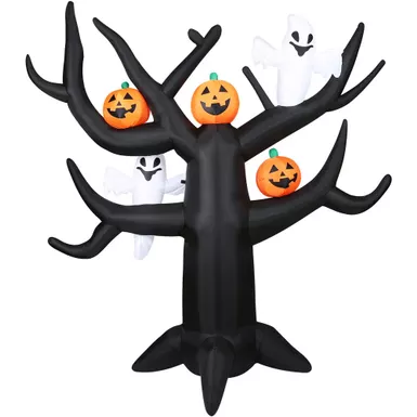 8-Ft. Pre-Lit Inflatable Spooky Tree with Ghosts and Pumpkins