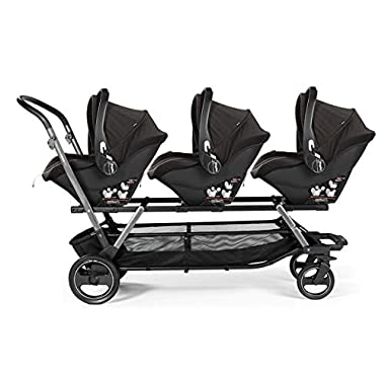 Peg Perego Pop-Up Seat for Triplette Stroller - Compatible with The Triplette, Duette, and Team Strollers - Made in Italy - City Grey...