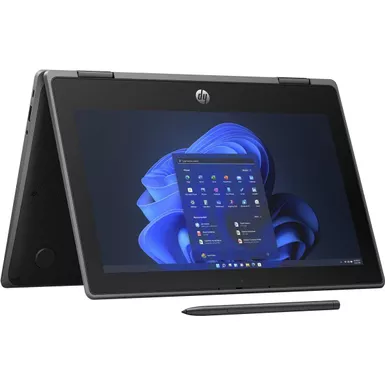 image of HP Pro x360 Fortis 11 G11 11.6" HD 2-In-1 Touchscreen Notebook Computer, Intel N100 0.8GHz, 4GB RAM, 64GB eMMC, Windows 11 SE with sku:ihc7l305utab-adorama