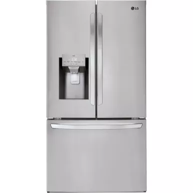 image of LG - 27.7 Cu. Ft. French Door Smart Refrigerator with External Ice and Water - Stainless Steel with sku:bb22090916-bestbuy