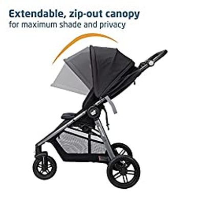 Maxi-Cosi Gia XP Luxe 3-Wheel Travel System, Nimble 3-Wheel maneuverability with All-Terrain Tires and Front-Wheel Suspension, Midnight...