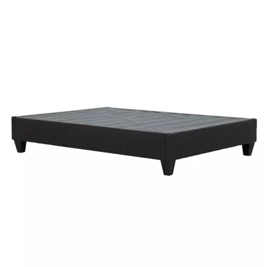 Carter Twin Dark Grey Upholstered Platform Bed Frame