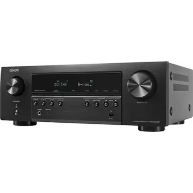 image of Denon - AVR-S570BT (70W X 5) 5.2-Ch. Bluetooth Capable 8K Ultra HD HDR Compatible AV Home Theater Receiver - Black with sku:bb22031673-bestbuy
