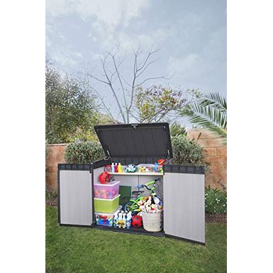 Rent to own Keter 236905 Elite Outdoor Storage Shed, Grey 