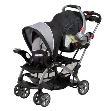 image of Baby Trend Sit N Stand Ultra Tandem Stroller, Phantom with sku:b00ht6ea2c-bab-amz